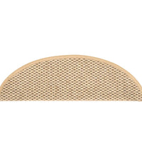 Treppenmatten Selbstklebend Sisal 15 Stk. 56x17x3 cm Hellbeige