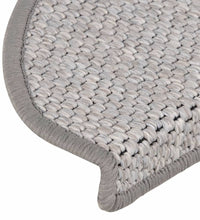 Treppenmatten Selbstklebend Sisal-Look 15 Stk. 65x21x4 Platina