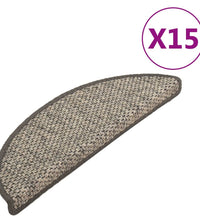 Treppenmatten Selbstklebend Sisal 15 Stk. 65x21x4 cm Anthrazit