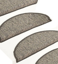 Treppenmatten Selbstklebend Sisal 15 Stk. 65x21x4 cm Anthrazit