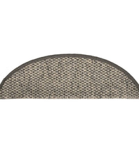 Treppenmatten Selbstklebend Sisal 15 Stk. 65x21x4 cm Anthrazit