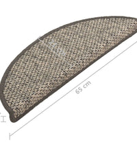 Treppenmatten Selbstklebend Sisal 15 Stk. 65x21x4 cm Anthrazit