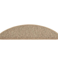 Treppenmatten Selbstklebend Sisal 15 Stk. 65x21x4cm Dunkelbeige