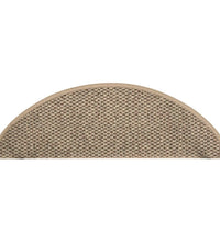 Treppenmatten Selbstklebend Sisal 15 Stk. 65x21x4cm Dunkelbeige