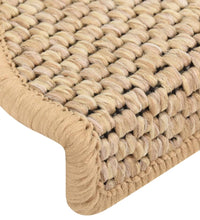 Treppenmatten Selbstklebend Sisal 15 Stk. 65x21x4 cm Hellbeige