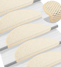 Treppenmatten Selbstklebend Sisal-Look 15 Stk. 65x21x4 Berber