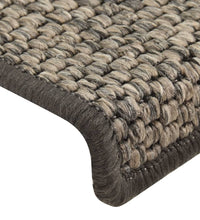 Treppenmatten Selbstklebend Sisal 15Stk. 65x21x4cm Grau & Beige