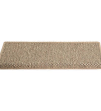 Treppenmatten Selbstklebend Sisal 15 Stk. 65x21x4cm Dunkelbeige