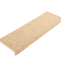 Treppenmatten Selbstklebend Sisal 15 Stk. 65x21x4 cm Hellbeige