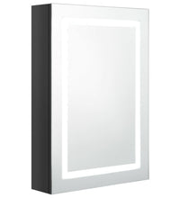 LED-Spiegelschrank fürs Bad Glänzend Schwarz 50x13x70 cm