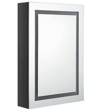 LED-Spiegelschrank fürs Bad Glänzend Schwarz 50x13x70 cm