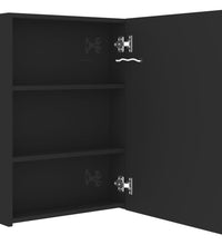 LED-Spiegelschrank fürs Bad Glänzend Schwarz 50x13x70 cm