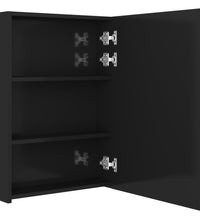 LED-Spiegelschrank fürs Bad Glänzend Schwarz 50x13x70 cm