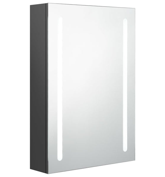 LED-Bad-Spiegelschrank Grau 50x13x70 cm