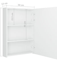 LED-Spiegelschrank fürs Bad Glänzend Weiß 50x13x70 cm