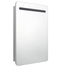 LED-Bad-Spiegelschrank Betongrau 60x11x80 cm