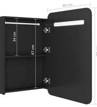 LED-Bad-Spiegelschrank Schwarz 60x11x80 cm