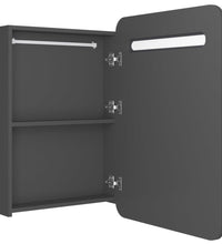 LED-Bad-Spiegelschrank Grau 60x11x80 cm