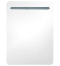 LED-Spiegelschrank fürs Bad Glänzend Weiß 60x11x80 cm