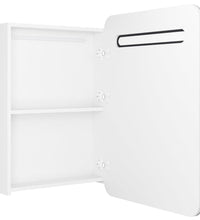 LED-Spiegelschrank fürs Bad Glänzend Weiß 60x11x80 cm