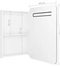 LED-Spiegelschrank fürs Bad Glänzend Weiß 60x11x80 cm
