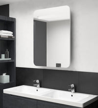 LED-Spiegelschrank fürs Bad Glänzend Weiß 60x11x80 cm