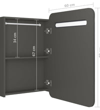 LED-Bad-Spiegelschrank Anthrazit 60x11x80 cm