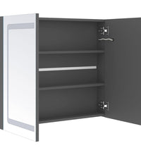 LED-Spiegelschrank fürs Bad Grau 80x12x68 cm