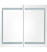 LED-Spiegelschrank fürs Bad Glänzend Grau 80x12x68 cm