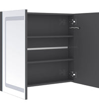 LED-Spiegelschrank fürs Bad Glänzend Grau 80x12x68 cm