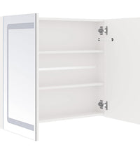 LED-Spiegelschrank fürs Bad Glänzend Weiß 80x12x68 cm