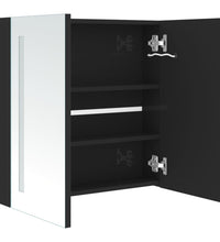 LED-Spiegelschrank fürs Bad Glänzend Schwarz 62x14x60 cm