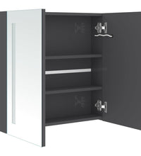 LED-Spiegelschrank fürs Bad Glänzend Grau 62x14x60 cm