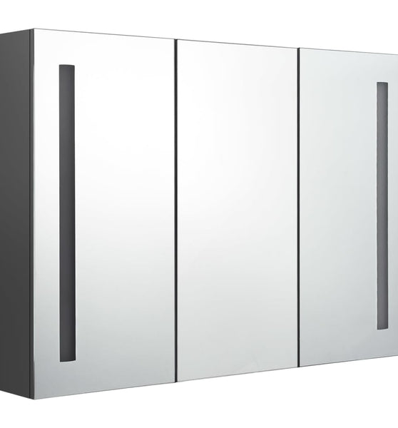 LED-Spiegelschrank fürs Bad 89x14x62 cm Grau