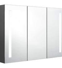 LED-Spiegelschrank fürs Bad 89x14x62 cm Grau