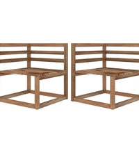 Garten-Paletten-Ecksofas 2 Stk. Braun Imprägniertes Kiefernholz