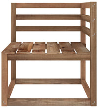 Garten-Paletten-Ecksofas 2 Stk. Braun Imprägniertes Kiefernholz