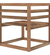 Garten-Paletten-Ecksofas 2 Stk. Braun Imprägniertes Kiefernholz