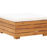 Gartentisch und Hocker mit Kissen Massivholz Akazie