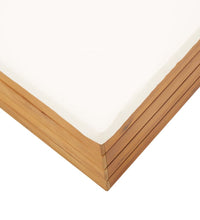 Gartentisch und Hocker mit Kissen Massivholz Akazie