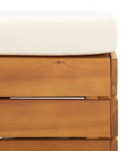 Gartentisch und Hocker mit Kissen Massivholz Akazie