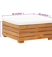 Gartentisch und Hocker mit Kissen Massivholz Akazie