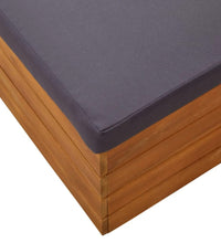 2-tlg. Garten-Lounge-Set mit Kissen Massivholz Akazie