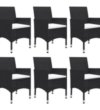 7-tlg. Garten-Essgruppe Schwarz