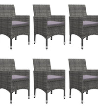 7-tlg. Garten-Essgruppe Grau