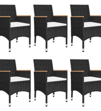 7-tlg. Garten-Essgruppe Schwarz