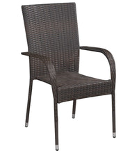 7-tlg. Garten-Essgruppe Braun