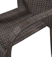 7-tlg. Garten-Essgruppe Braun