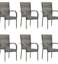 7-tlg. Garten-Essgruppe Grau