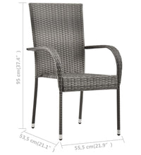 7-tlg. Garten-Essgruppe Grau